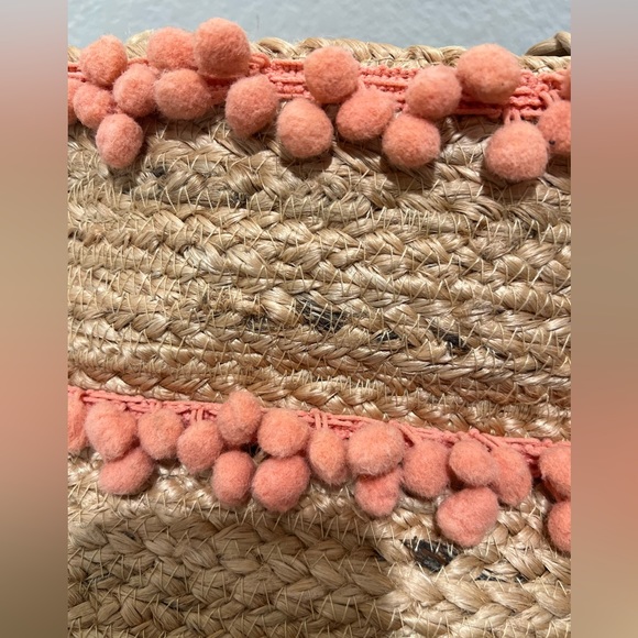 ⚜️💛⚜️Shiraleah Aubrey small pompom Jute Bag Bohemian - Picture 16 of 17